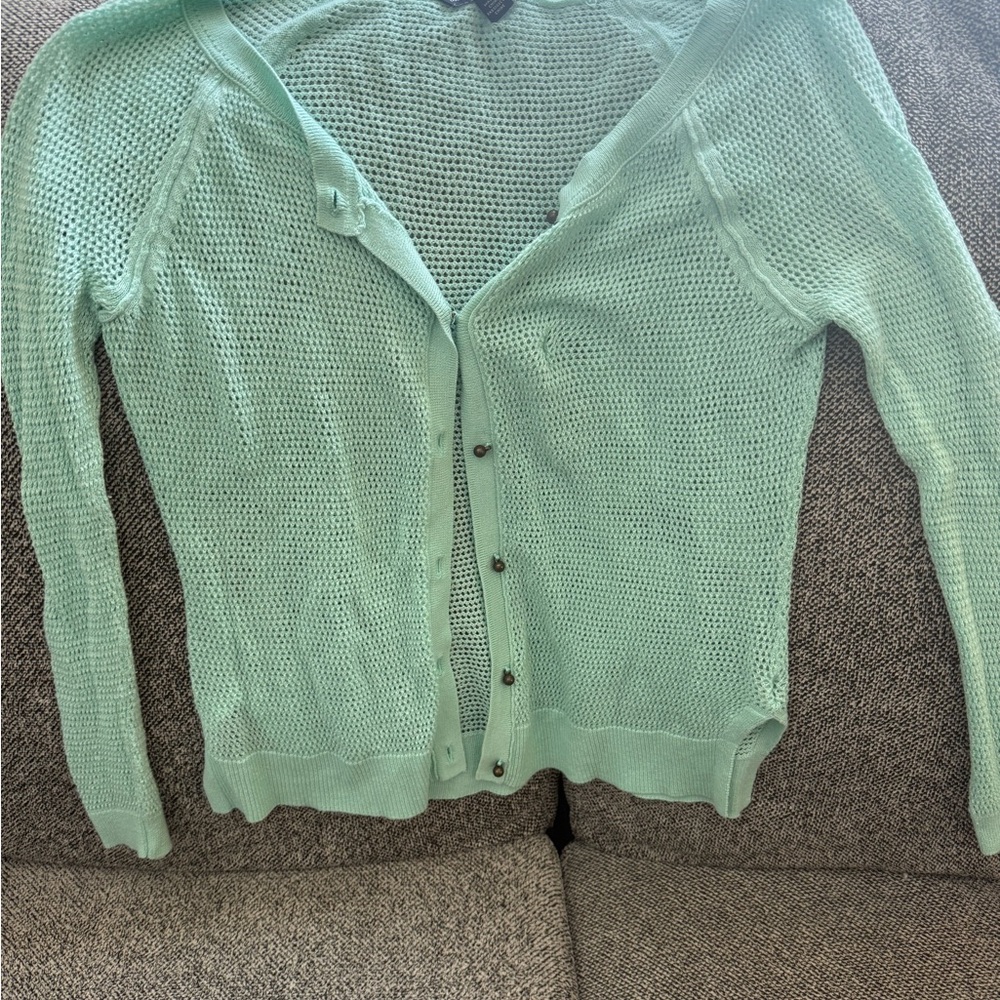 American Eagle Outfitters Light Green Cardigan